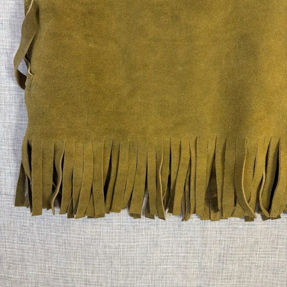 Vintage Gaitan Leather Fringe Vest Made Mexico Small/34 Western Boho Great Shape - Picture 5 of 16